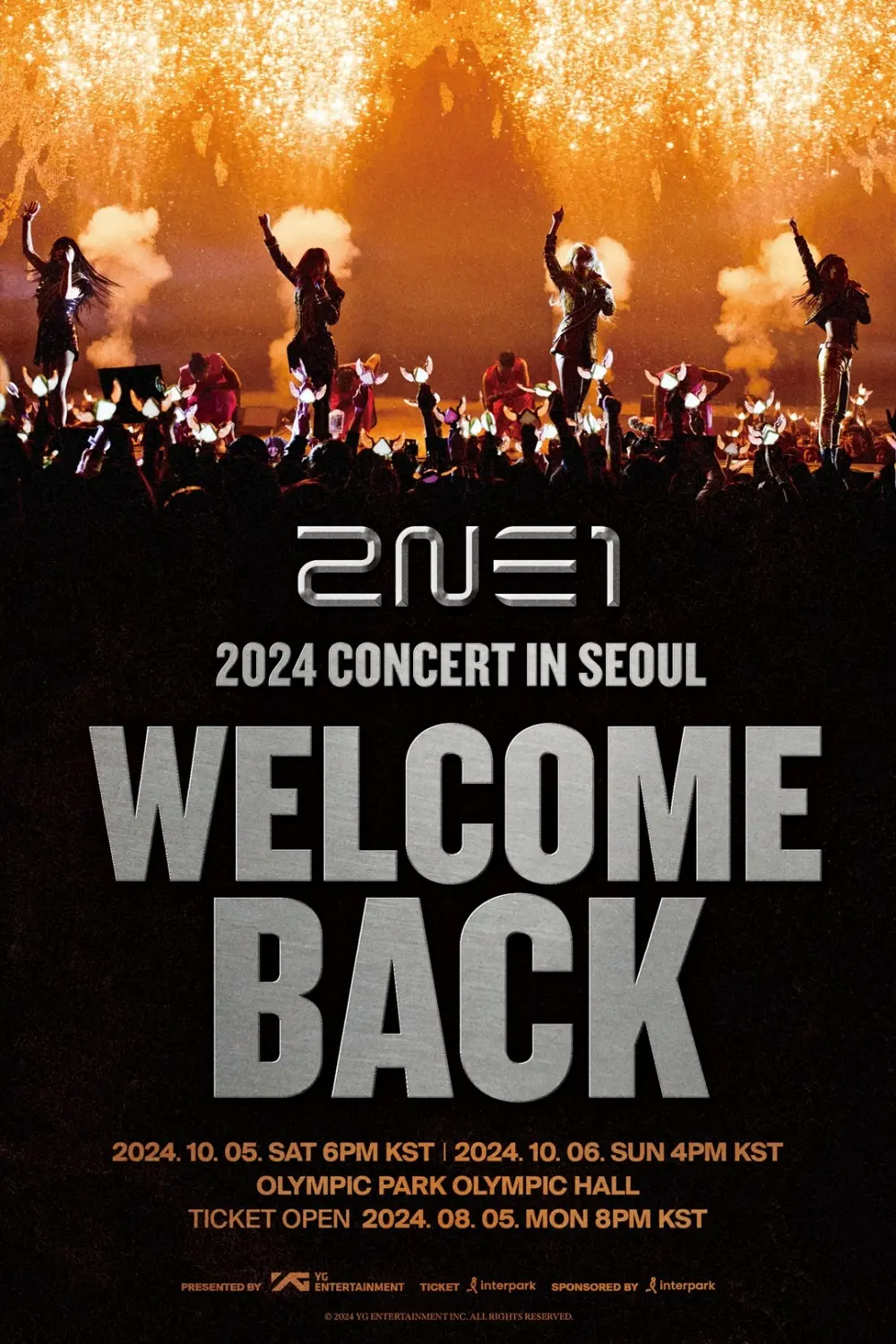 2024 2NE1 콘서트 WELCOME BACK IN SEOUL 공식 포스터